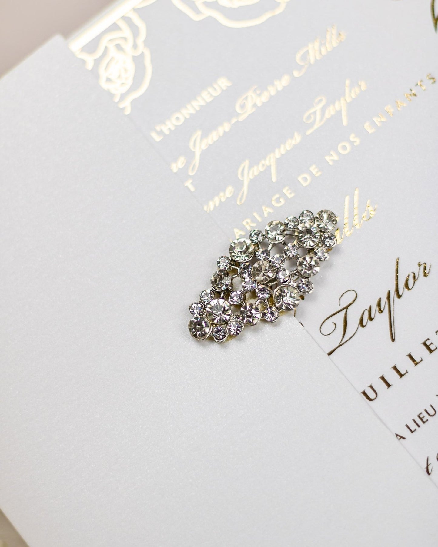 "Abella" - Faire-part de mariage chic, élégant et romantique avec dorure or - Wedding stationery - Création Luxe Carterie Studio