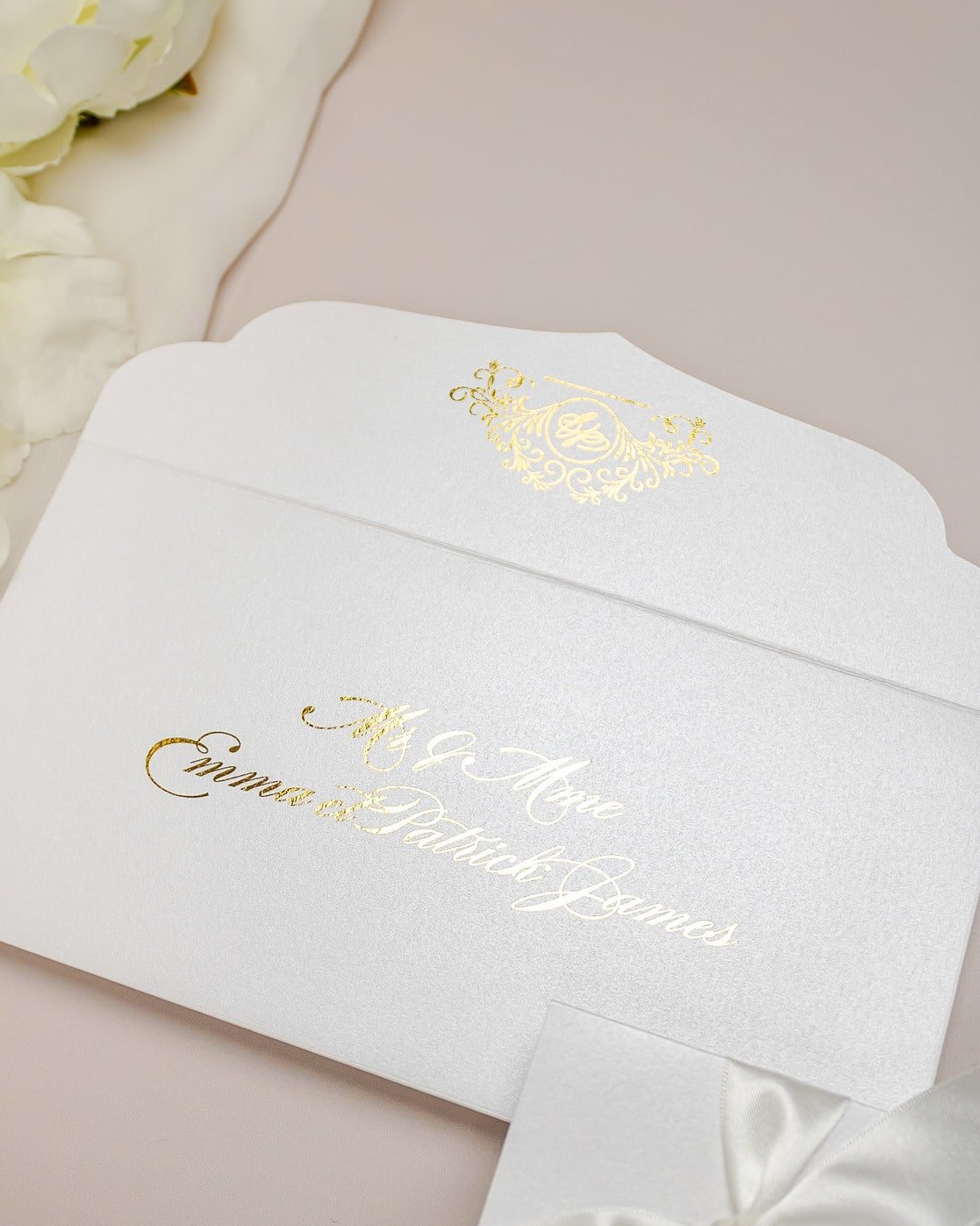 "Adèle" - Faire-part de mariage chic, élégant et romantique avec dorure or - Wedding stationery - Création Luxe Carterie Studio