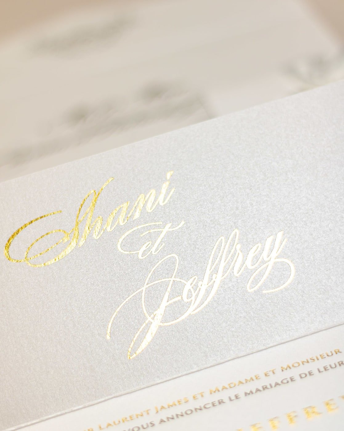 "Adèle" - Faire-part de mariage chic, élégant et romantique avec dorure or - Wedding stationery - Création Luxe Carterie Studio