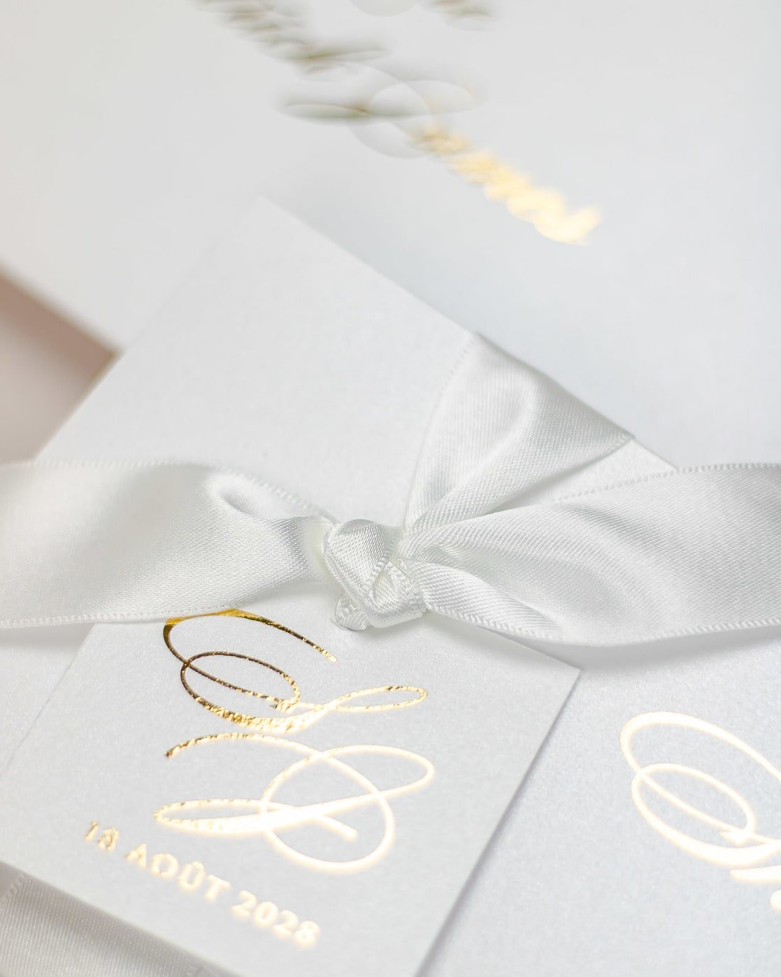 "Adèle" - Faire-part de mariage chic, élégant et romantique avec dorure or - Wedding stationery - Création Luxe Carterie Studio
