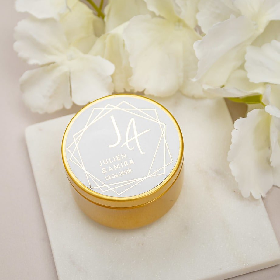 "Alessia - Sticker" - Faire-part de mariage chic, élégant et romantique avec dorure or - Wedding stationery - Création Luxe Carterie Studio