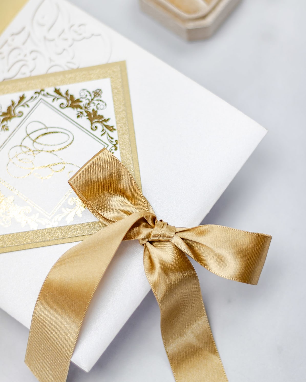 "Alexia" - Faire-part de mariage laser cut élégant et romantique avec dorure or - Wedding stationery - Création Luxe Carterie Studio