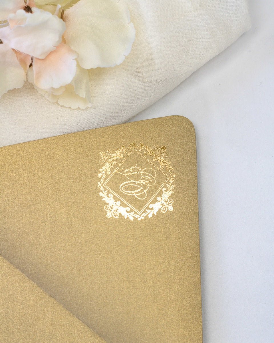 Alexia - Faire - part - Faire - part Pochette + 2 cartons (Invitation / Informations / RSVP / Programme ou autre) - Sans enveloppe - Luxe Carterie Studio