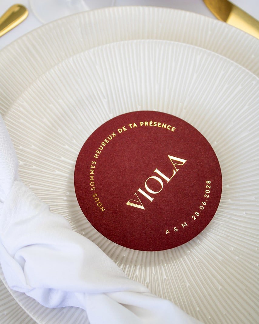 "Alicia" - Faire-part de mariage chic, élégant et romantique avec dorure or - Wedding stationery - Création Luxe Carterie Studio