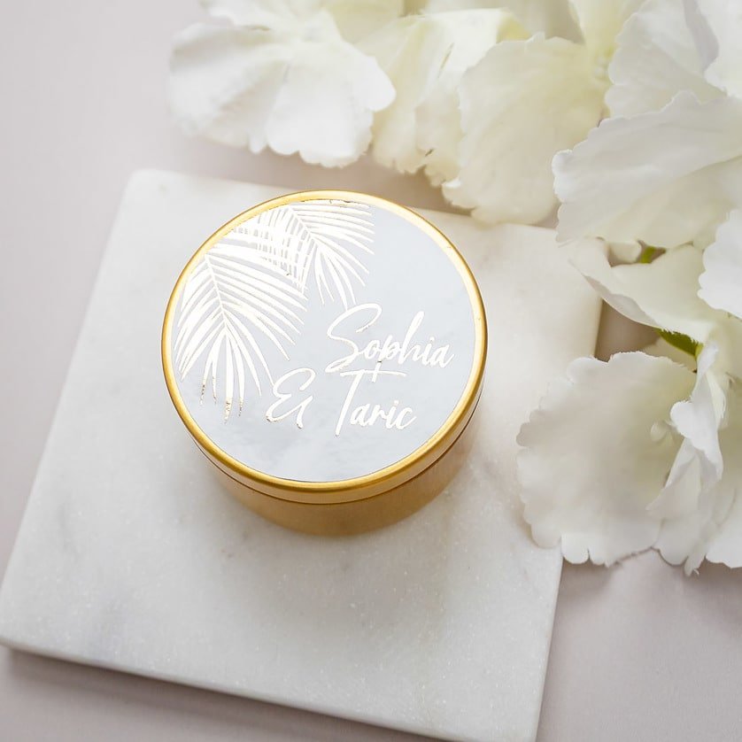 "Aloha - Sticker" - Faire-part de mariage chic, élégant et romantique avec dorure or - Wedding stationery - Création Luxe Carterie Studio