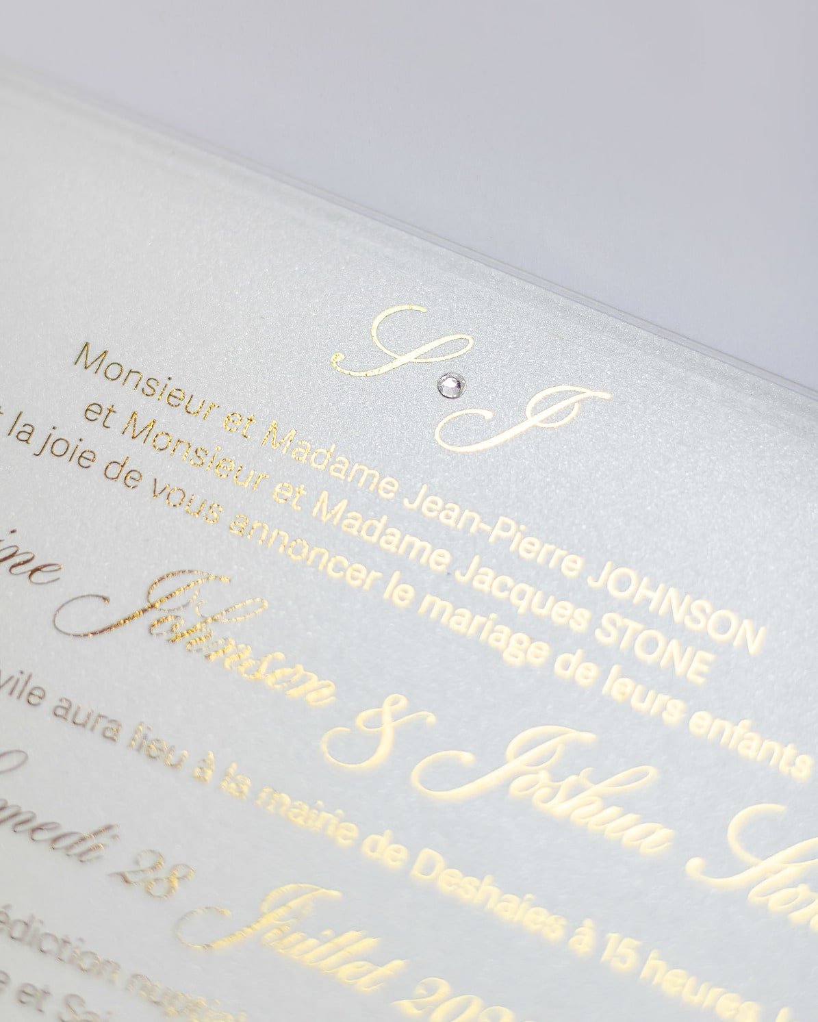 "Amaryllis" - Faire-part de mariage chic, élégant et romantique avec dorure or - Wedding stationery - Création Luxe Carterie Studio