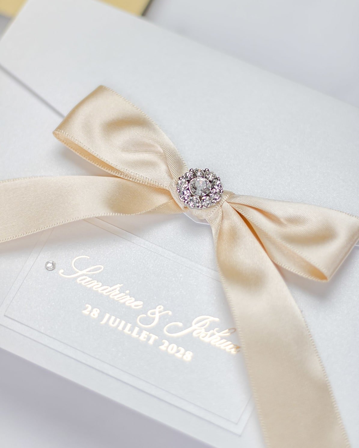 "Amaryllis" - Faire-part de mariage chic, élégant et romantique avec dorure or - Wedding stationery - Création Luxe Carterie Studio