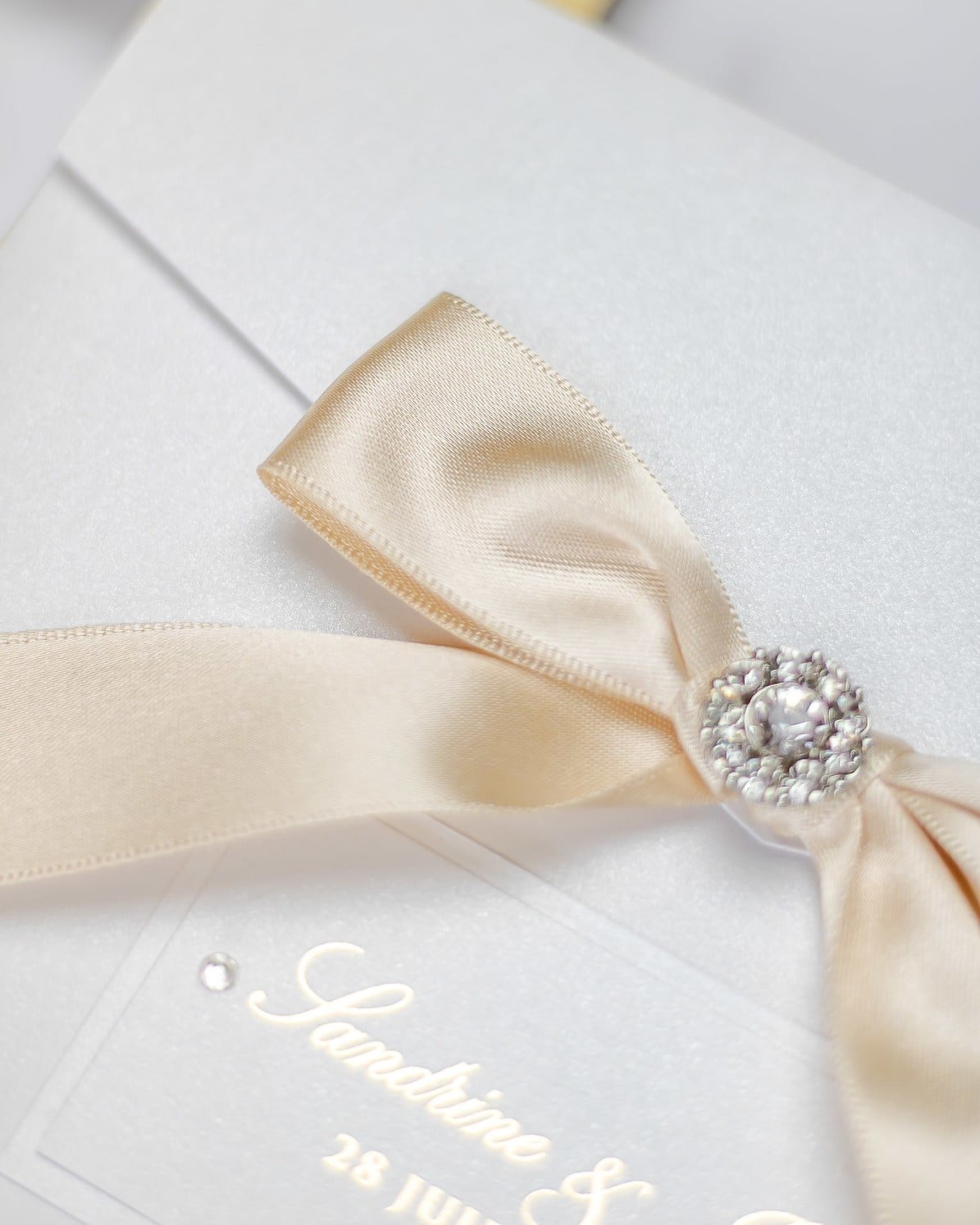 "Amaryllis" - Faire-part de mariage chic, élégant et romantique avec dorure or - Wedding stationery - Création Luxe Carterie Studio