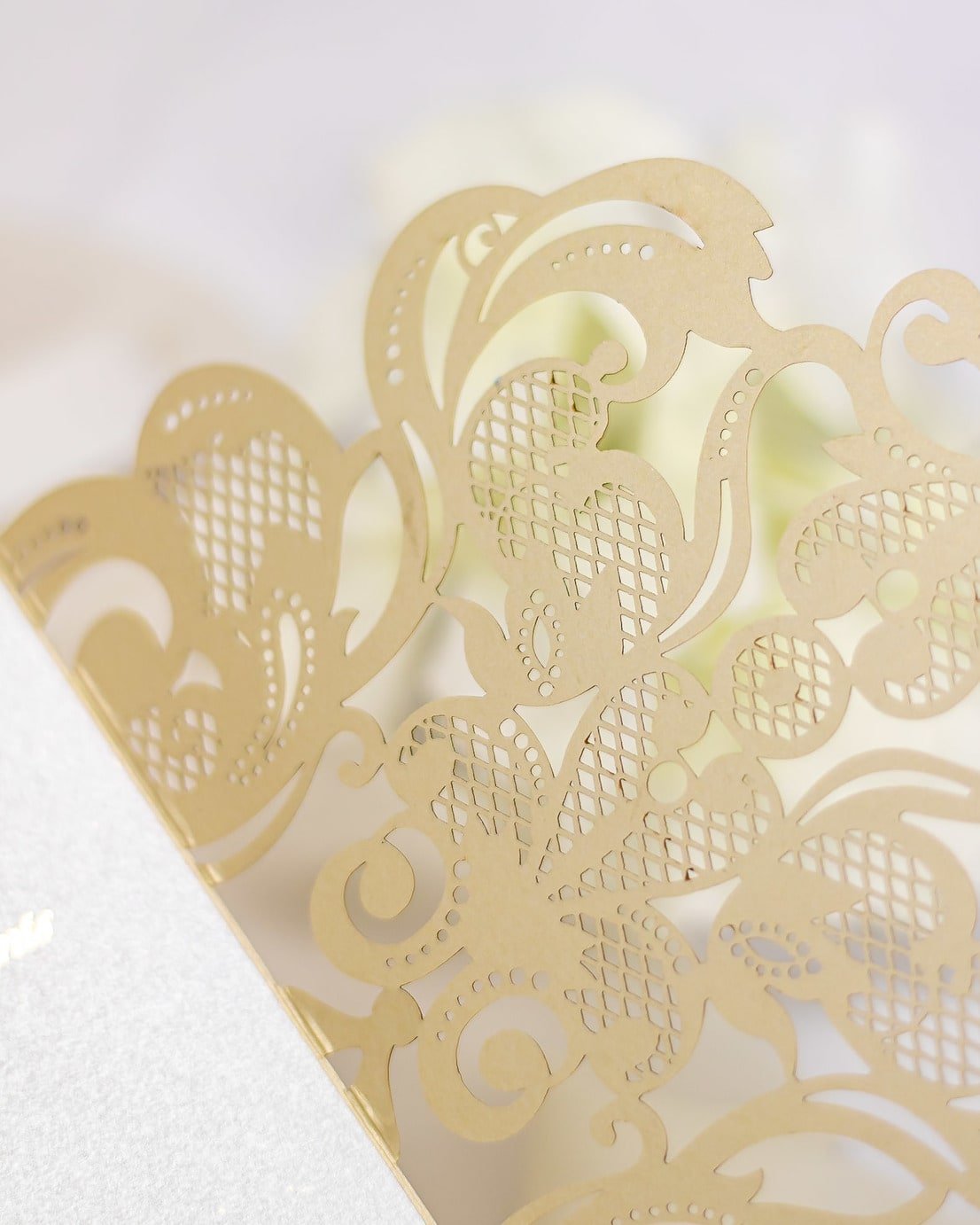 "Anastasia" - Faire-part de mariage laser cut élégant et romantique avec dorure or - Wedding stationery - Création Luxe Carterie Studio