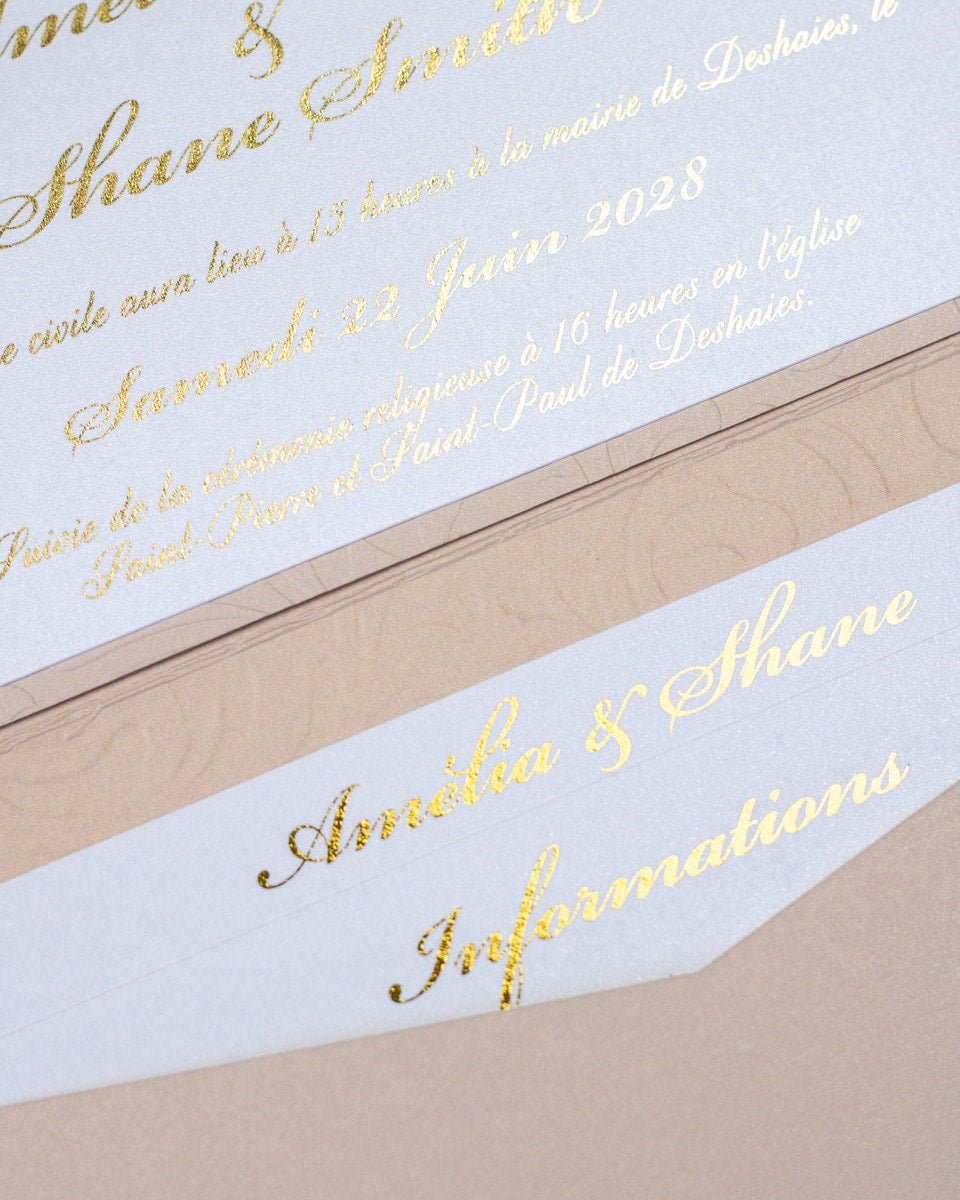 Ancolie - Échantillon - Faire - part - Luxe Carterie Studio