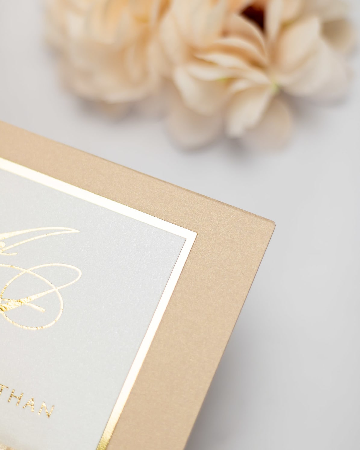 "Andrea" - Faire-part de mariage chic, élégant et romantique avec dorure or - Wedding stationery - Création Luxe Carterie Studio