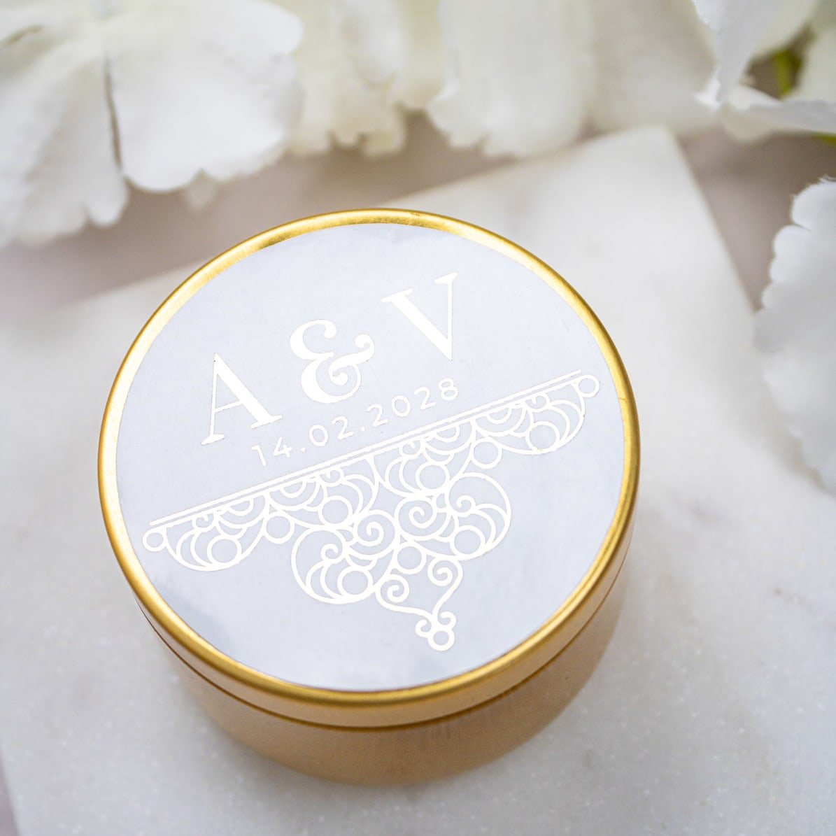 "Bianca - Sticker" - Faire-part de mariage chic, élégant et romantique avec dorure or - Wedding stationery - Création Luxe Carterie Studio