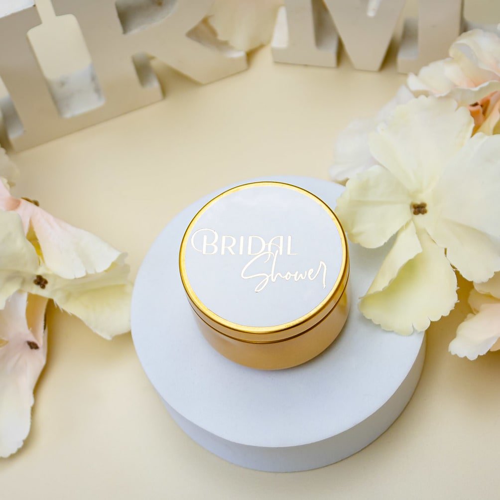 "Bridal Shower - Sticker" - Sticker EVJF sur mesure – Bridal Shower - Accessoire chic pour enterrement de vie de jeune fille – Papeterie de mariage moderne – Wedding stationery - Création Luxe Carterie Studio