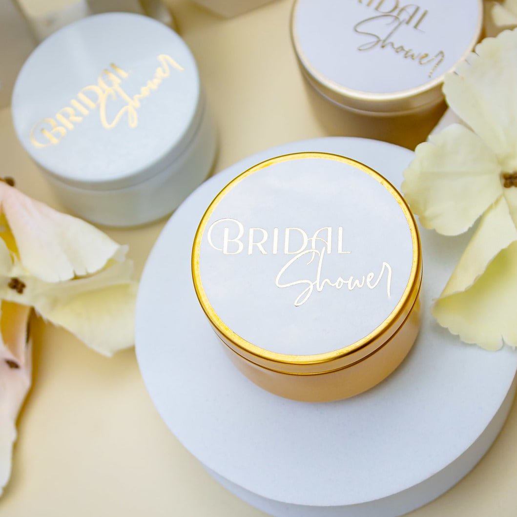 "Bridal Shower - Sticker" - Sticker EVJF sur mesure – Bridal Shower - Accessoire chic pour enterrement de vie de jeune fille – Papeterie de mariage moderne – Wedding stationery - Création Luxe Carterie Studio