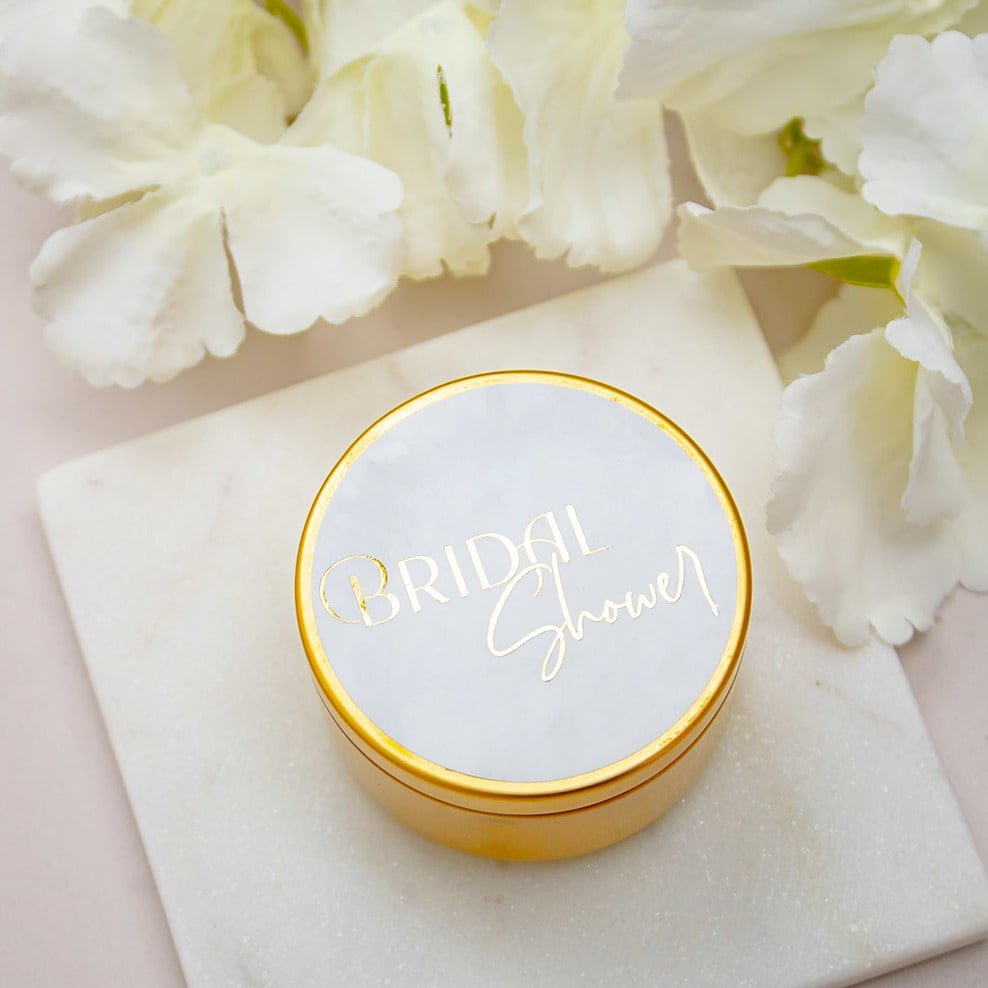 "Bridal Shower - Sticker" - Sticker EVJF sur mesure – Bridal Shower - Accessoire chic pour enterrement de vie de jeune fille – Papeterie de mariage moderne – Wedding stationery - Création Luxe Carterie Studio