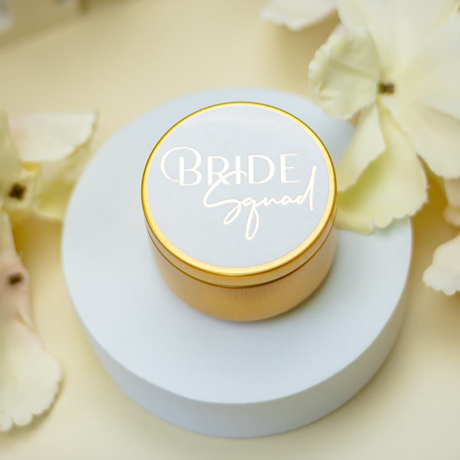 "Bride Squad - Sticker" - Sticker EVJF sur mesure – Bride Squad - Accessoire chic pour enterrement de vie de jeune fille – Papeterie de mariage moderne – Wedding stationery - Création Luxe Carterie Studio