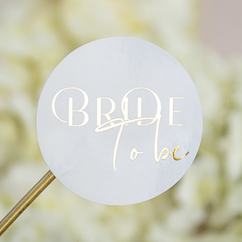 "Bride to be - Sticker" - Sticker EVJF sur mesure – Bride to be - Accessoire chic pour enterrement de vie de jeune fille – Papeterie de mariage moderne – Wedding stationery - Création Luxe Carterie Studio
