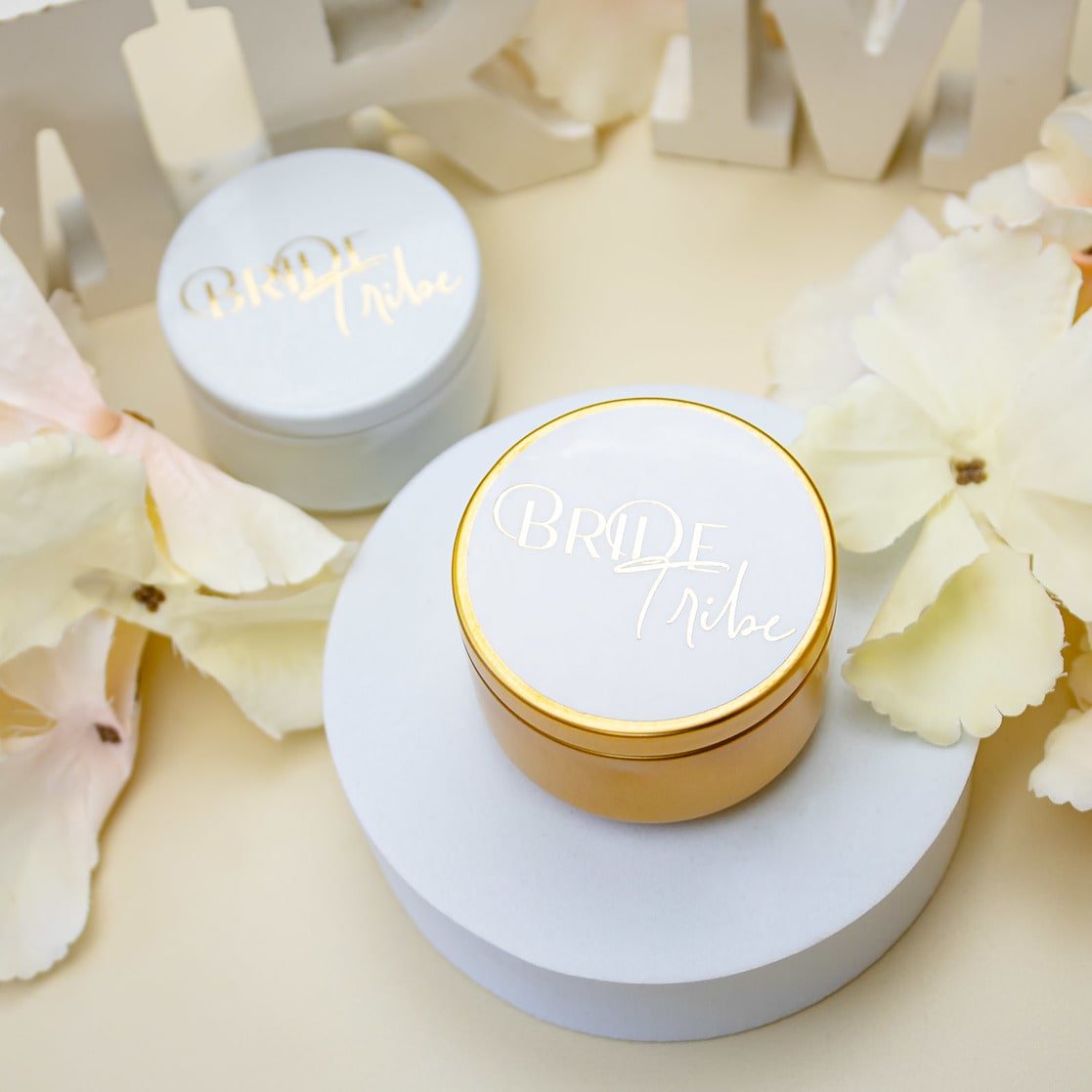 "Bride Tribe - Sticker" - Sticker EVJF sur mesure – Bride Tribe - Accessoire chic pour enterrement de vie de jeune fille – Papeterie de mariage moderne – Wedding stationery - Création Luxe Carterie Studio