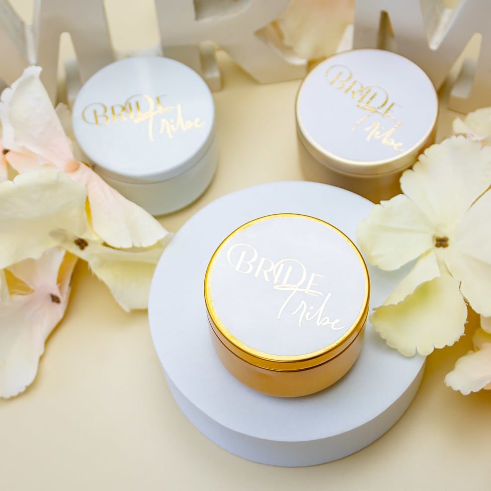"Bride Tribe - Sticker" - Sticker EVJF sur mesure – Bride Tribe - Accessoire chic pour enterrement de vie de jeune fille – Papeterie de mariage moderne – Wedding stationery - Création Luxe Carterie Studio