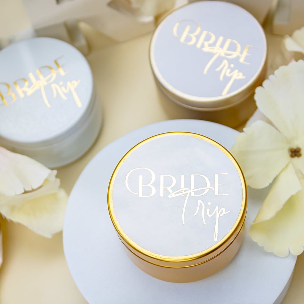 "Bride Tripe - Sticker" - Sticker EVJF sur mesure – Bride Trip - Accessoire chic pour enterrement de vie de jeune fille – Papeterie de mariage moderne – Wedding stationery - Création Luxe Carterie Studio