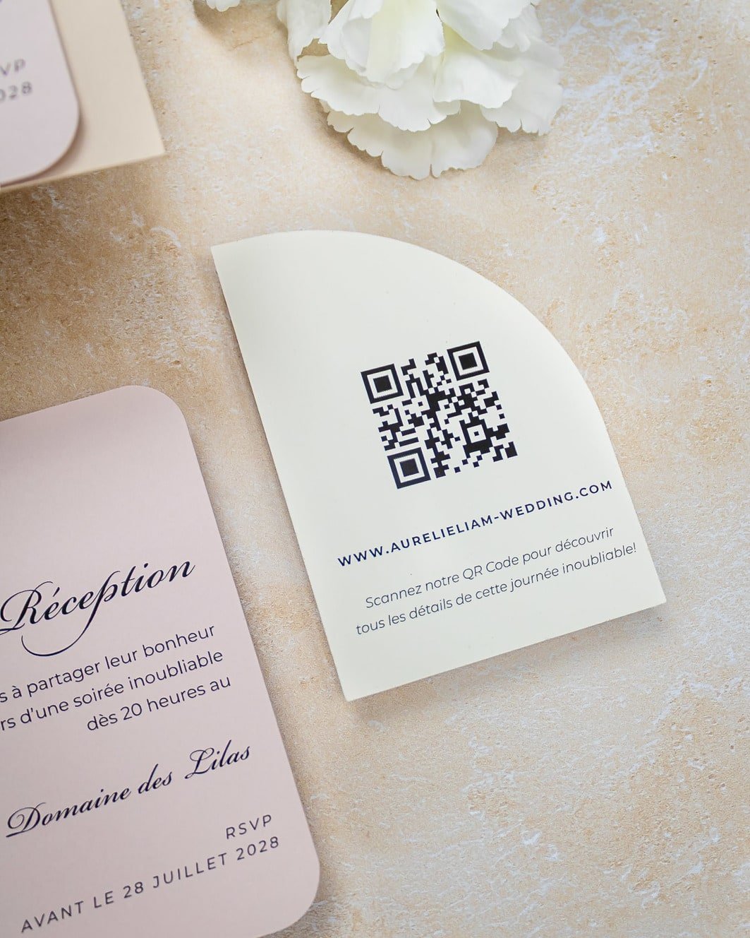 "Callune" - Faire-part de mariage moderne, chic et élégant avec dorure or – Wedding stationery - Création Luxe Carterie Studio