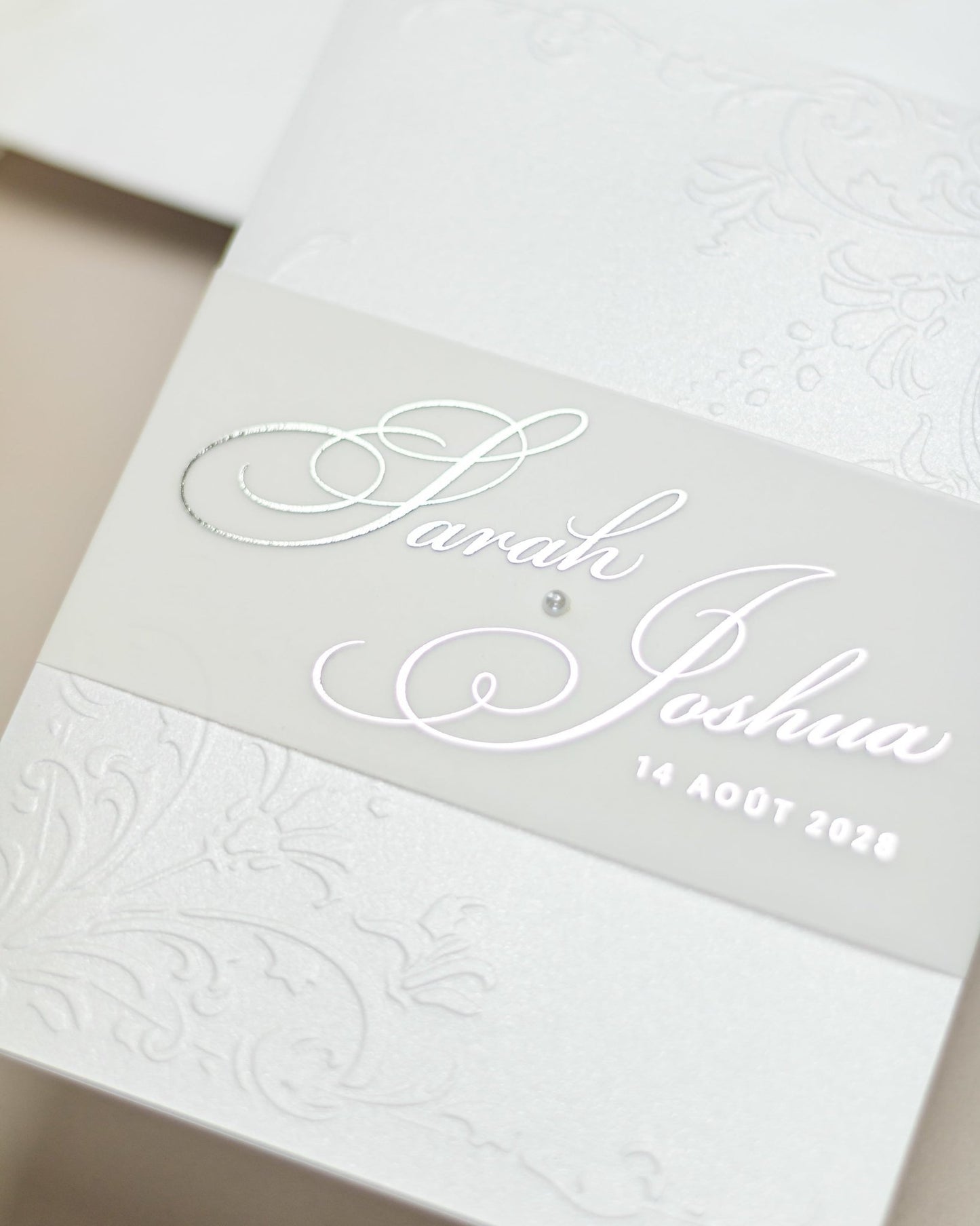 "Camila" - Faire-part de mariage chic, élégant et romantique avec dorure or - Wedding stationery - Création Luxe Carterie Studio