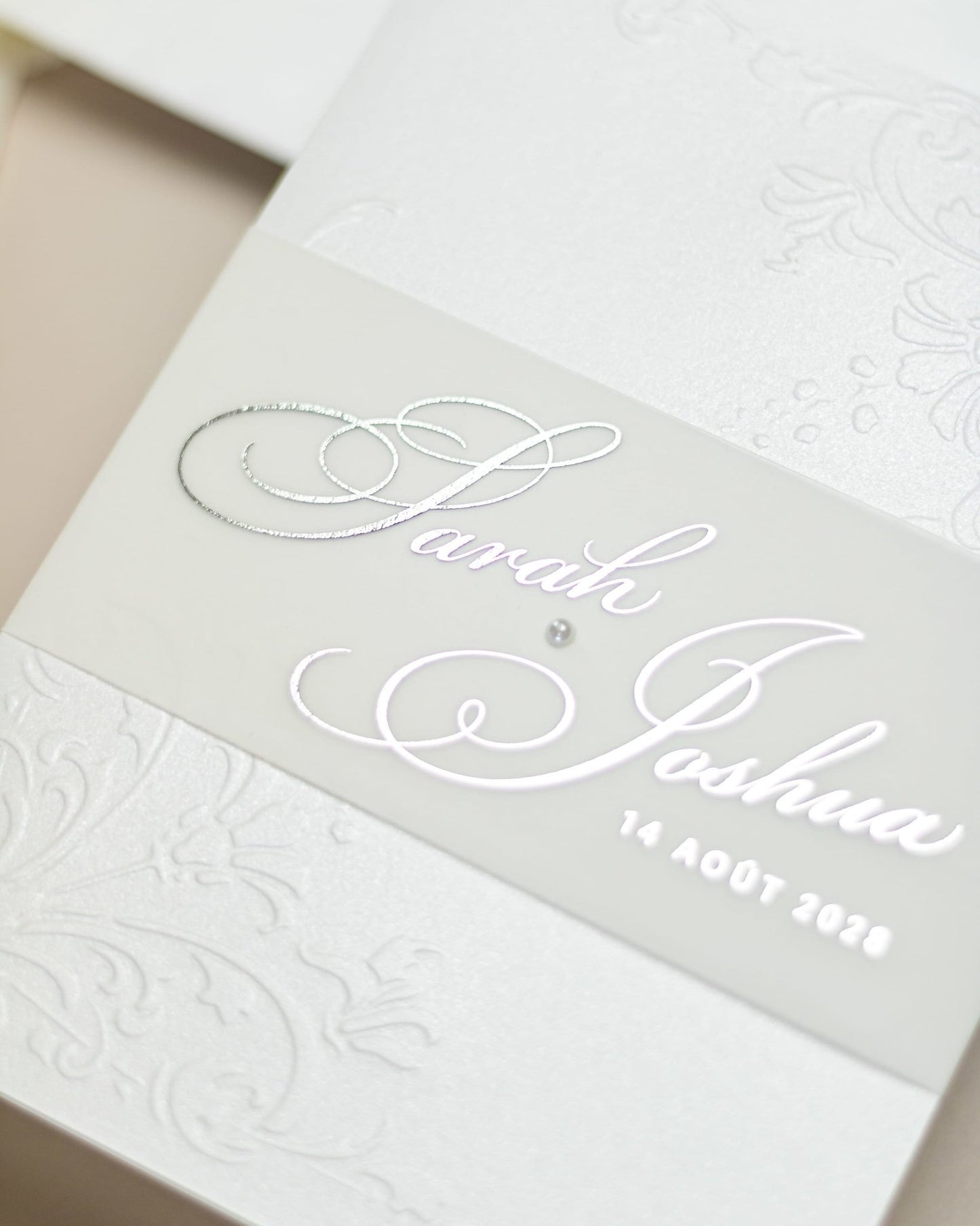 "Camila" - Faire-part de mariage chic, élégant et romantique avec dorure or - Wedding stationery - Création Luxe Carterie Studio