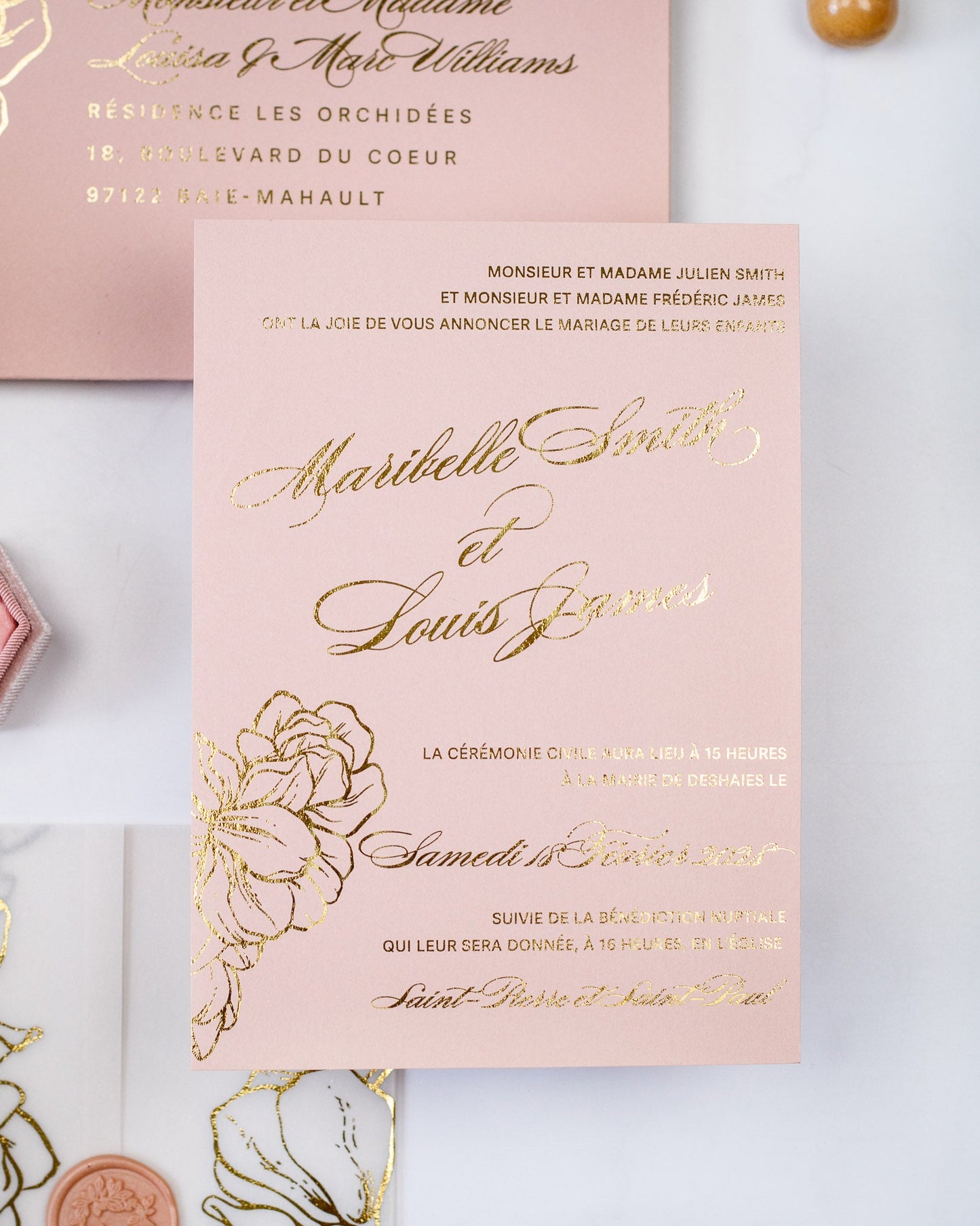 Carline - Échantillon - Faire - part - Luxe Carterie Studio