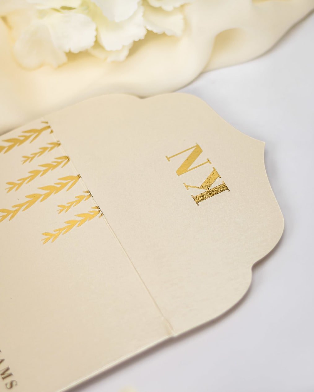 "Carly" - Faire-part de mariage chic, élégant et romantique avec dorure or - Wedding stationery - Création Luxe Carterie Studio