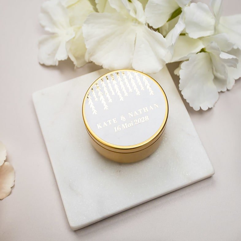 "Carly - Sticker" - Faire-part de mariage chic, élégant et romantique avec dorure or - Wedding stationery - Création Luxe Carterie Studio
