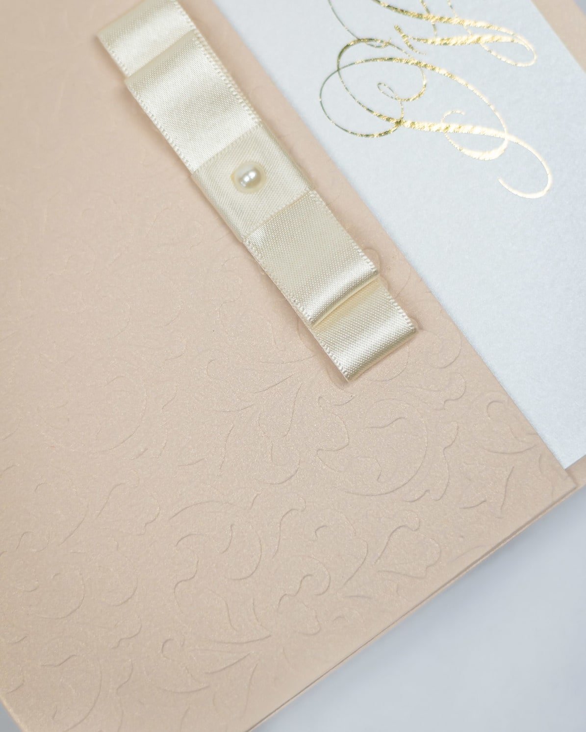 "Chanel" - Faire-part de mariage chic, élégant et romantique avec dorure or - Wedding stationery - Création Luxe Carterie Studio