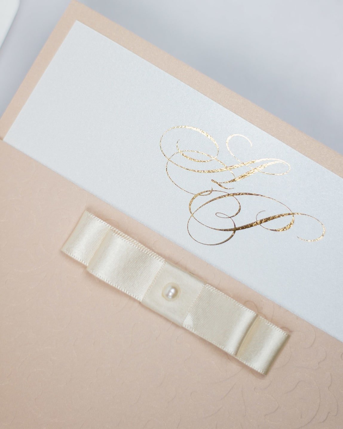 "Chanel" - Faire-part de mariage chic, élégant et romantique avec dorure or - Wedding stationery - Création Luxe Carterie Studio