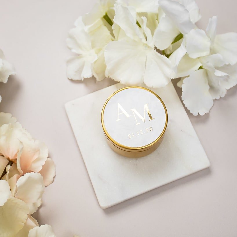"Cloé - Sticker" - Faire-part de mariage chic, élégant et romantique avec dorure or - Wedding stationery - Création Luxe Carterie Studio