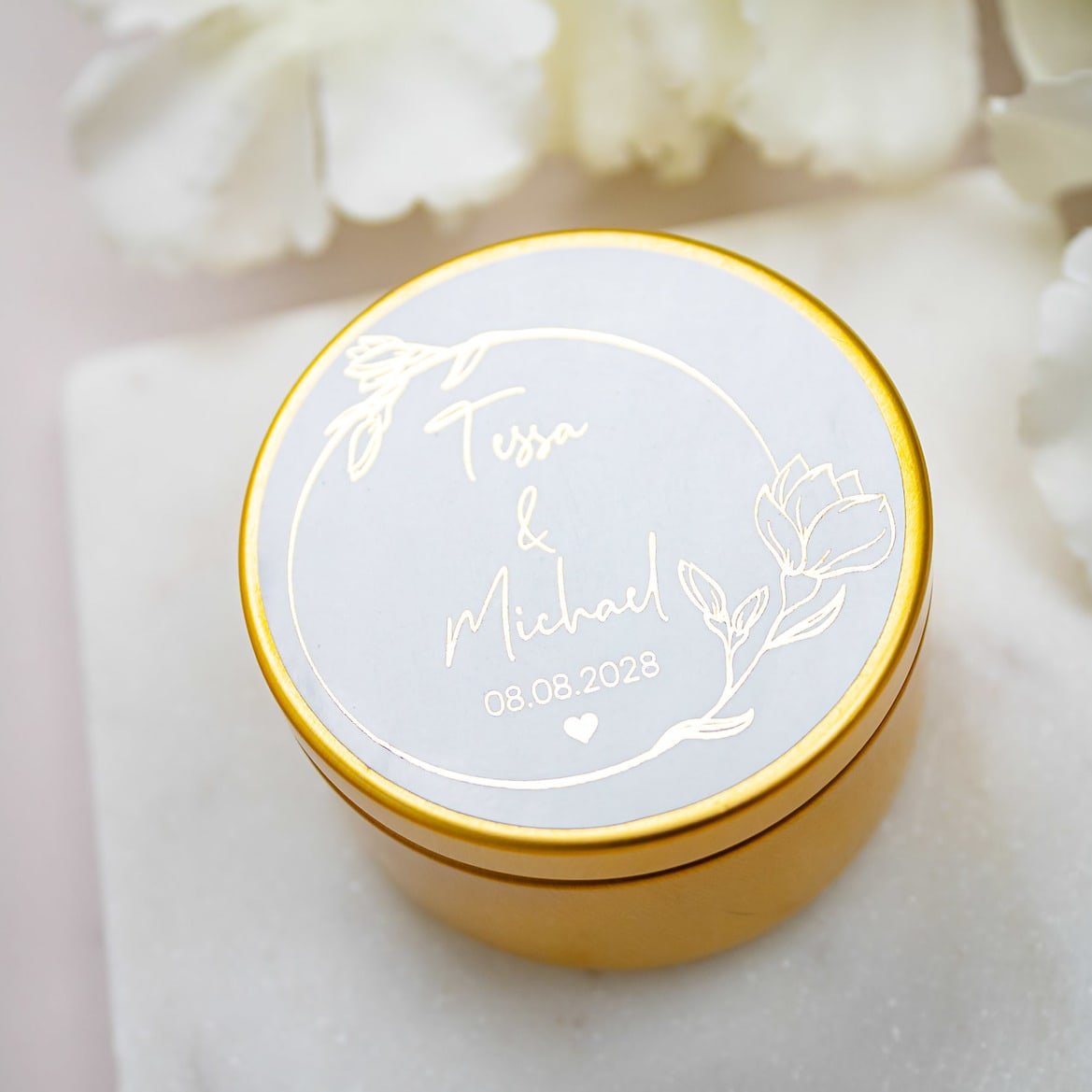 "Dania - Sticker" - Faire-part de mariage chic, élégant et romantique avec dorure or - Wedding stationery - Création Luxe Carterie Studio