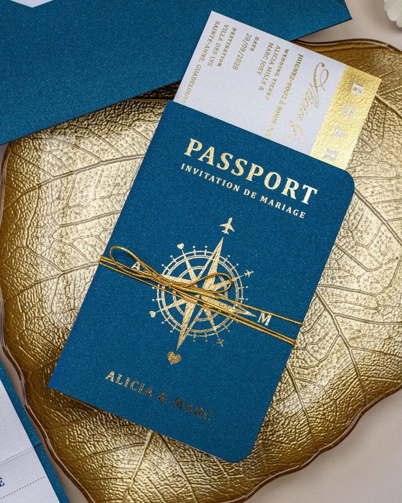 Donya - Passeport - Echantillon - Faire - part - Luxe Carterie Studio