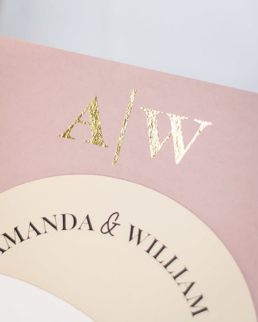 "Ecrin" - Faire-part de mariage moderne, chic et élégant avec dorure or – Wedding stationery - Création Luxe Carterie Studio