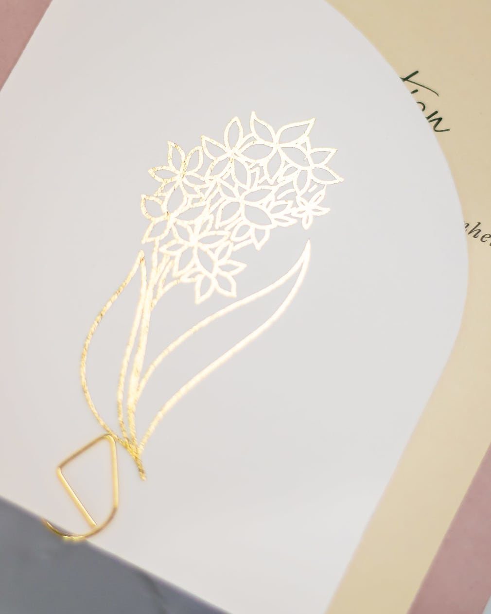 "Ecrin" - Faire-part de mariage moderne, chic et élégant avec dorure or – Wedding stationery - Création Luxe Carterie Studio