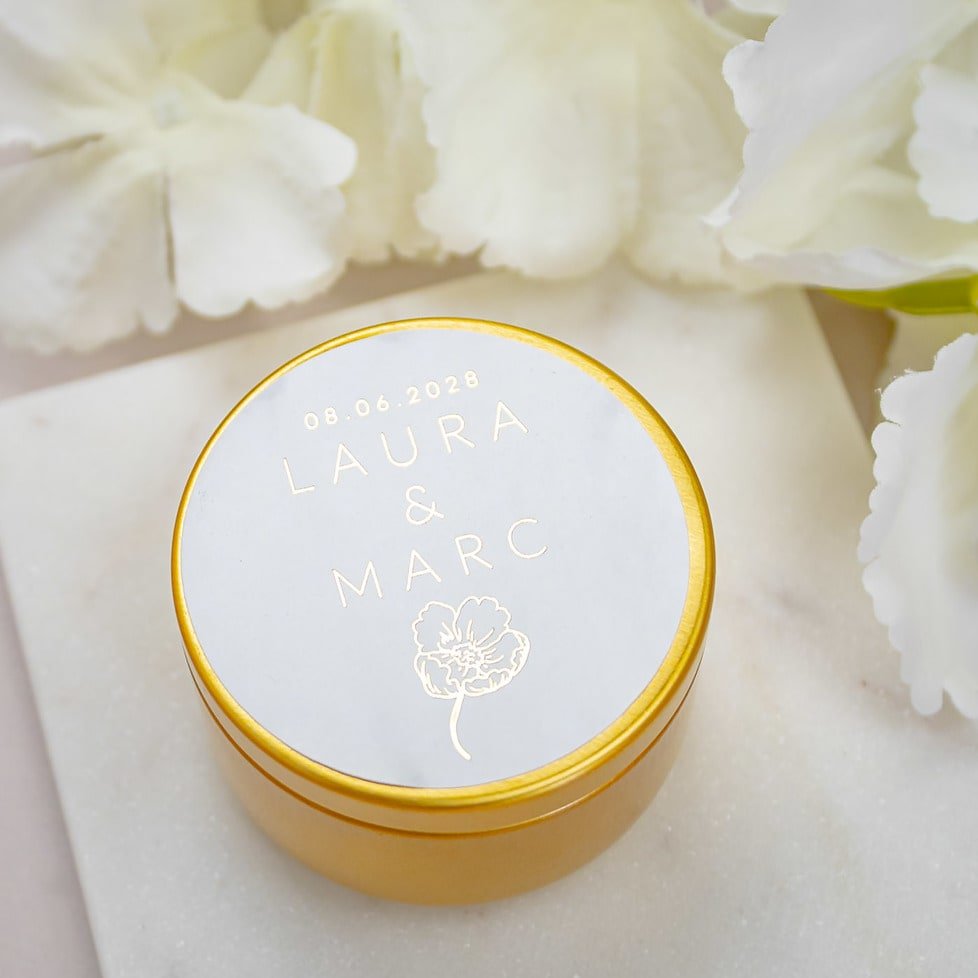 "Elisa - Sticker" - Faire-part de mariage chic, élégant et romantique avec dorure or - Wedding stationery - Création Luxe Carterie Studio