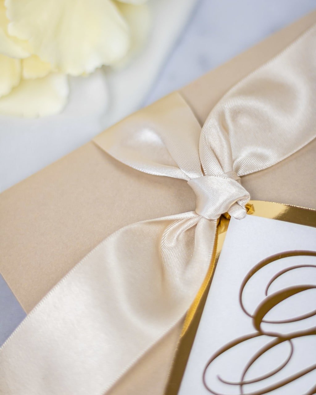 "Emilie" - Faire-part de mariage chic, élégant et romantique avec dorure or - Wedding stationery - Création Luxe Carterie Studio