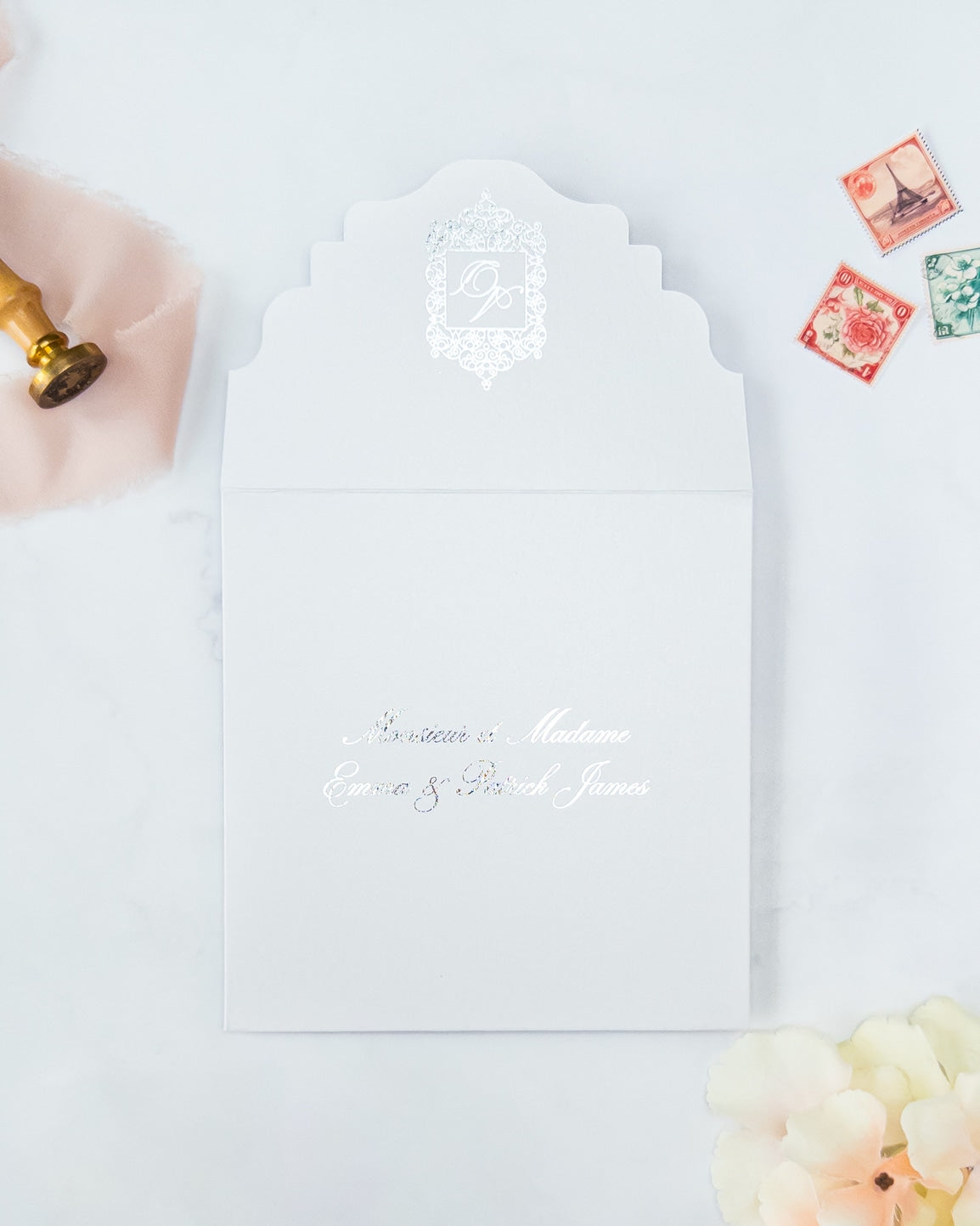 ELORA - Enveloppe épaisse Initiales