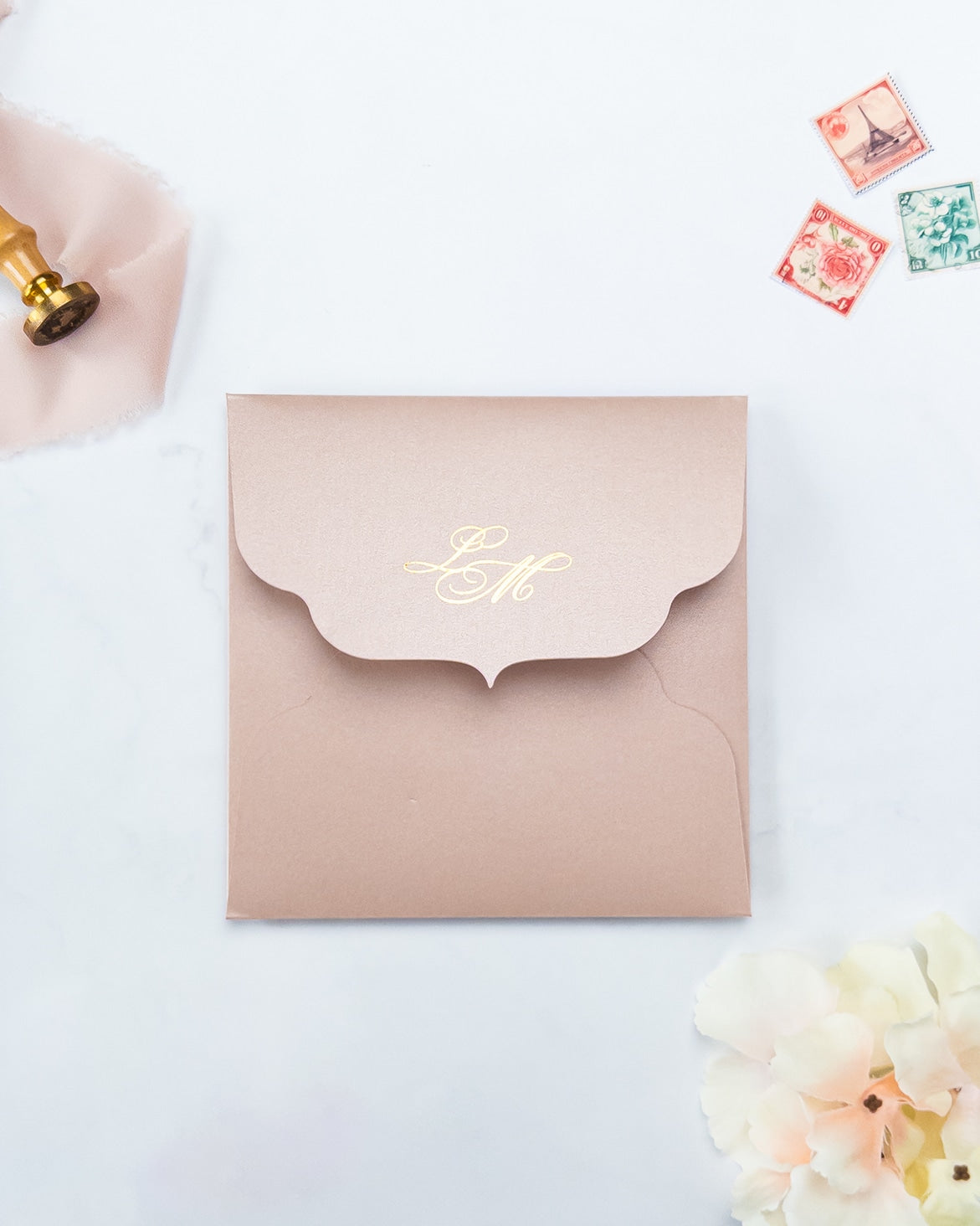 LINEA - Enveloppe épaisse Initiales