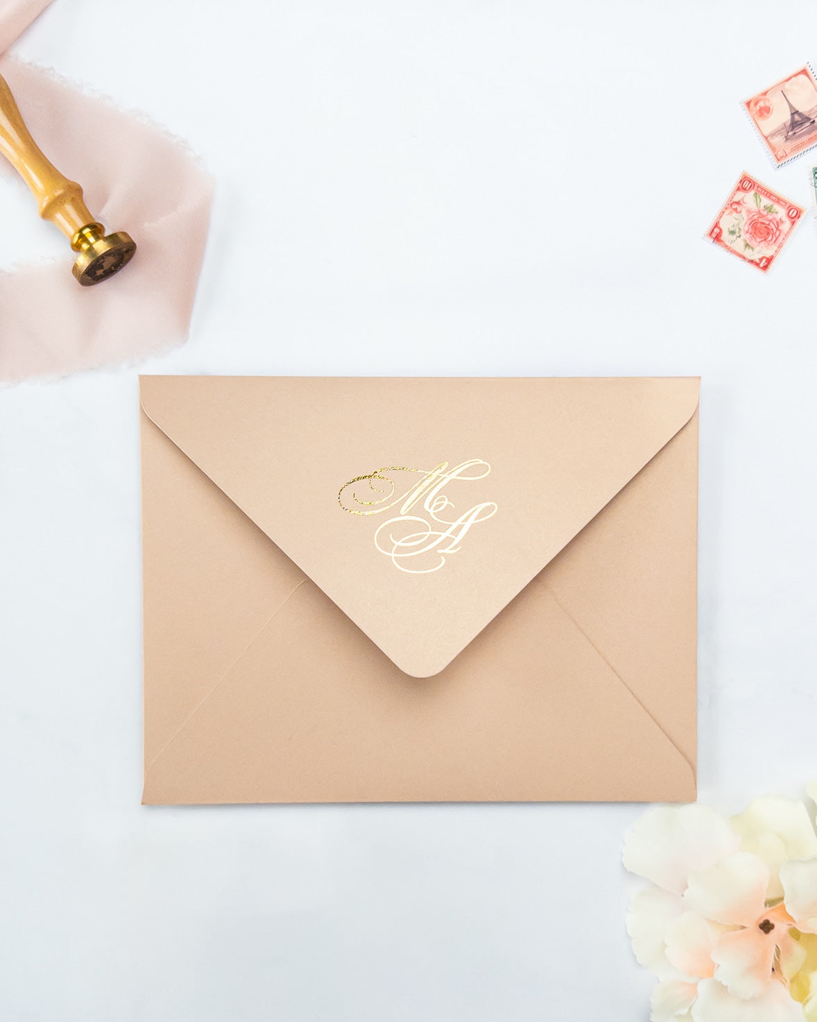 ACANTHA - Enveloppe épaisse Initiales
