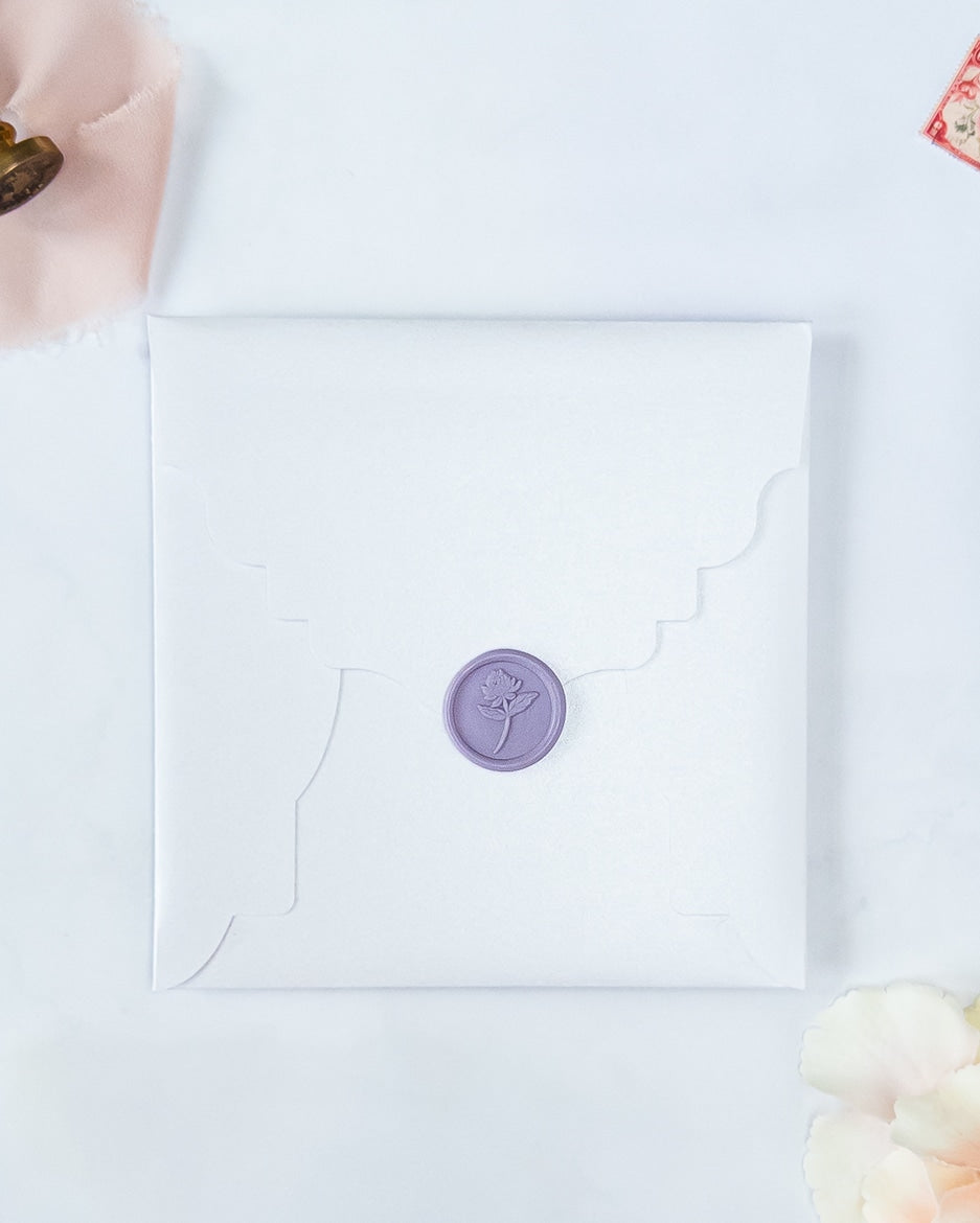 ROMANCE - Enveloppe épaisse avec Cachet de cire