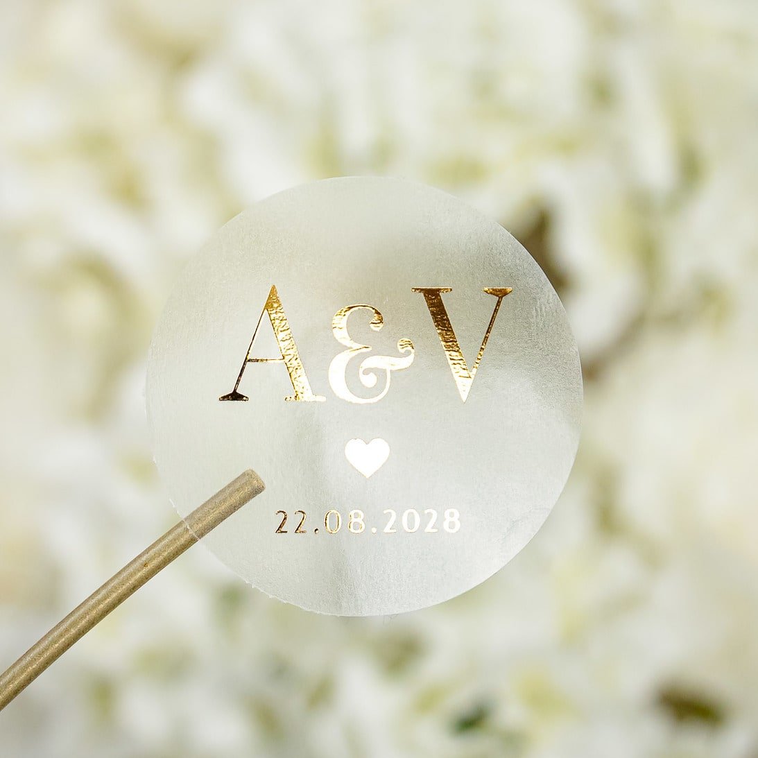 "Erica - Sticker" - Faire-part de mariage chic, élégant et romantique avec dorure or - Wedding stationery - Création Luxe Carterie Studio