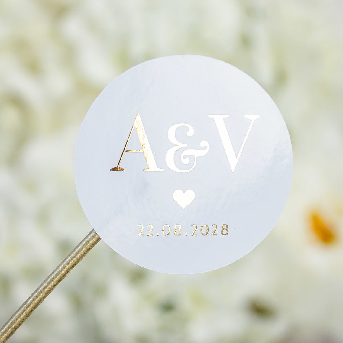 "Erica - Sticker" - Faire-part de mariage chic, élégant et romantique avec dorure or - Wedding stationery - Création Luxe Carterie Studio