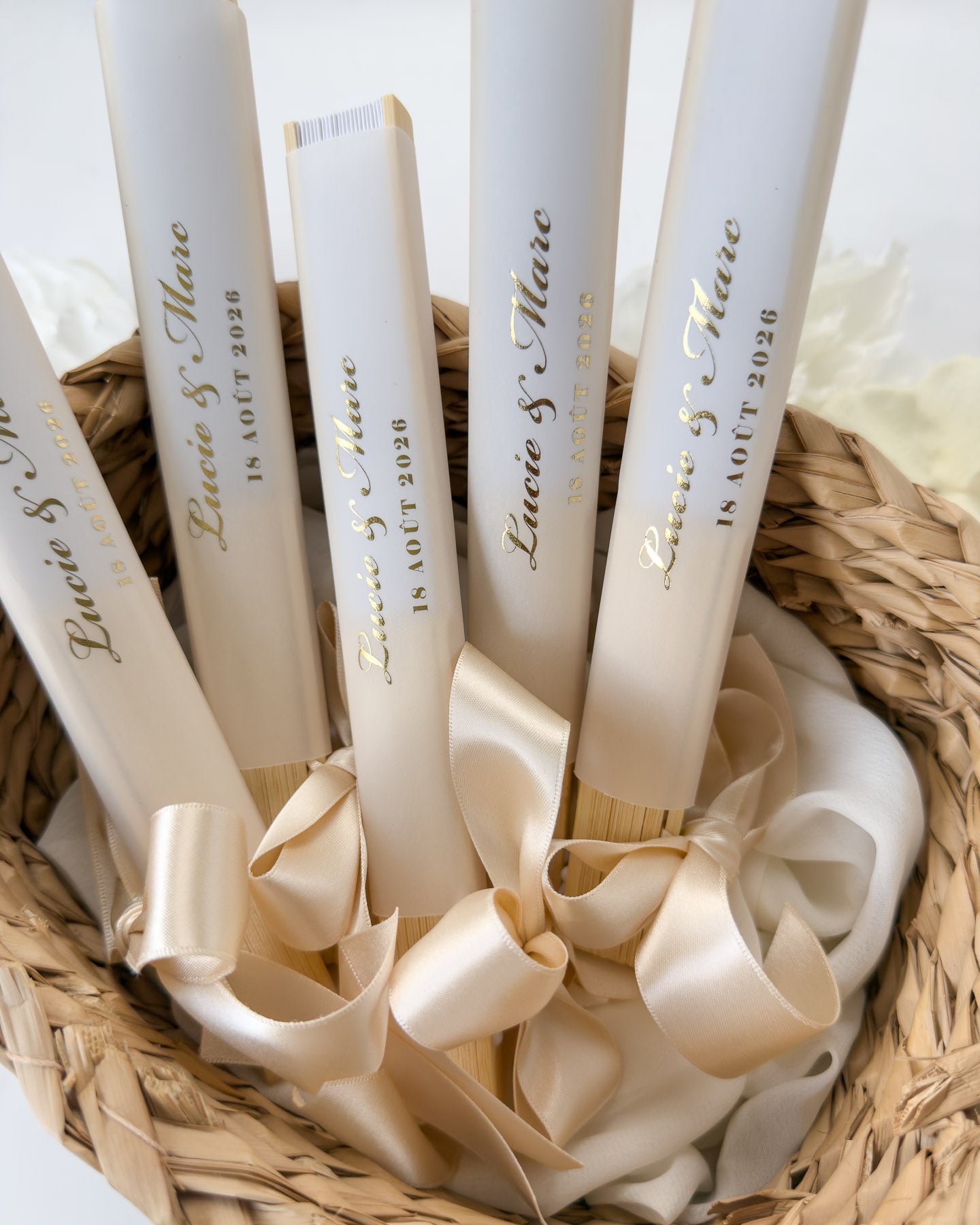 Etiquette Mella - pour Eventail (éventail non inclus) - Cadeaux d'invités - Luxe Carterie Studio