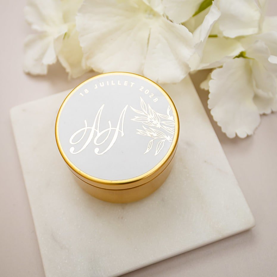 "Eva - Sticker" - Faire-part de mariage chic, élégant et romantique avec dorure or - Wedding stationery - Création Luxe Carterie Studio