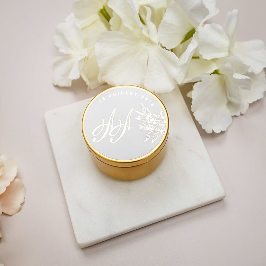 "Eva - Sticker" - Faire-part de mariage chic, élégant et romantique avec dorure or - Wedding stationery - Création Luxe Carterie Studio