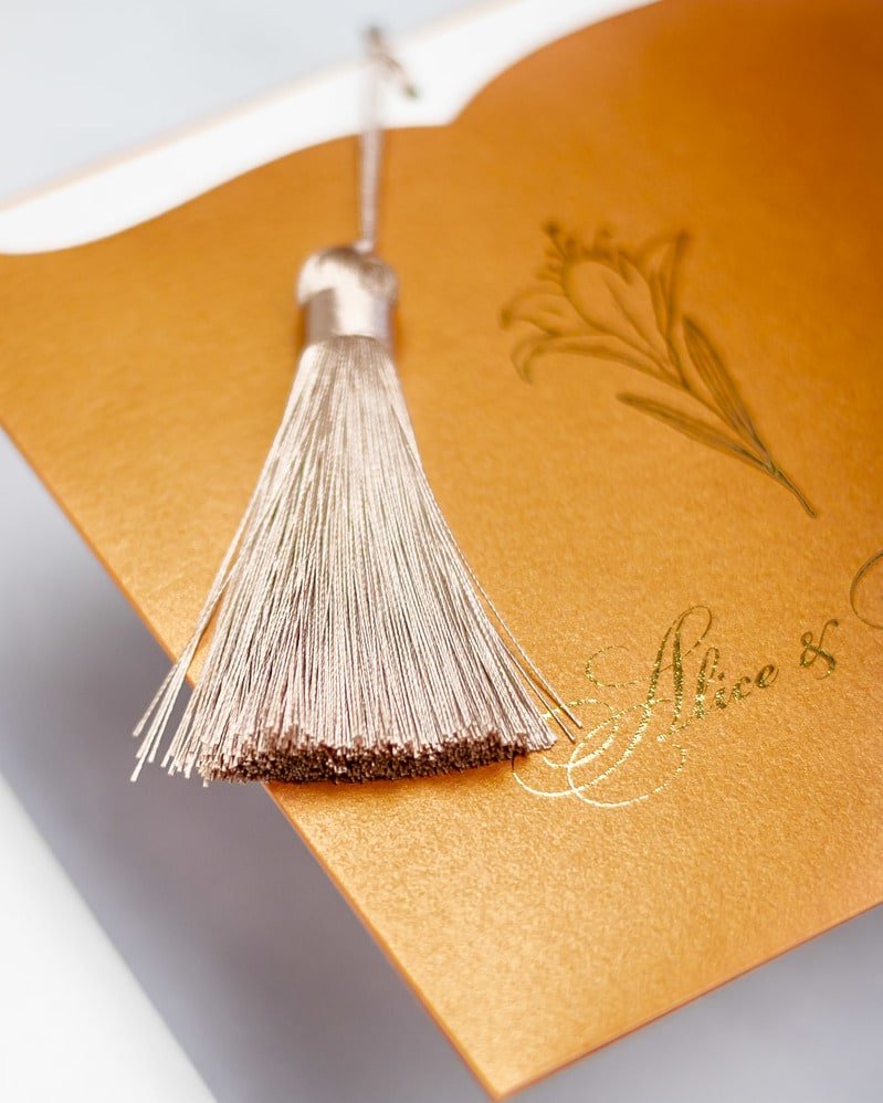 "Farla" - Faire-part de mariage moderne, chic et élégant avec dorure or – Wedding stationery - Création Luxe Carterie Studio