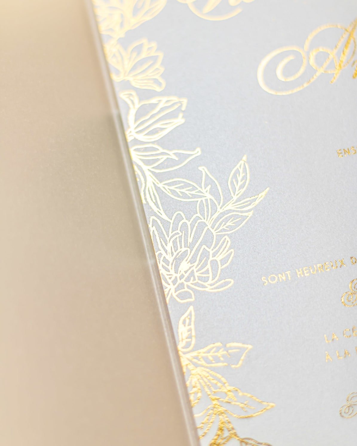 "Félicie" - Faire-part de mariage chic, élégant et romantique avec dorure or - Wedding stationery - Création Luxe Carterie Studio